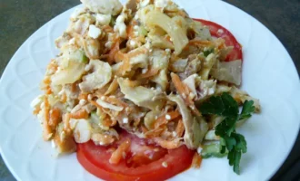 Куриный салат по-гречески