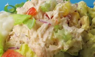 сливочный салат с тунцом