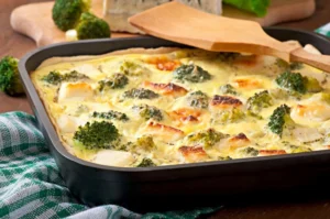 Запеканка с брокколи и сыром